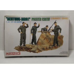 Military Model Kit Dragon 1/35 Achtung-Jabo Panzer Crew France 1944 Sealed 2003
